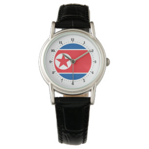 Nordkoreanische Flagge Armbanduhr
