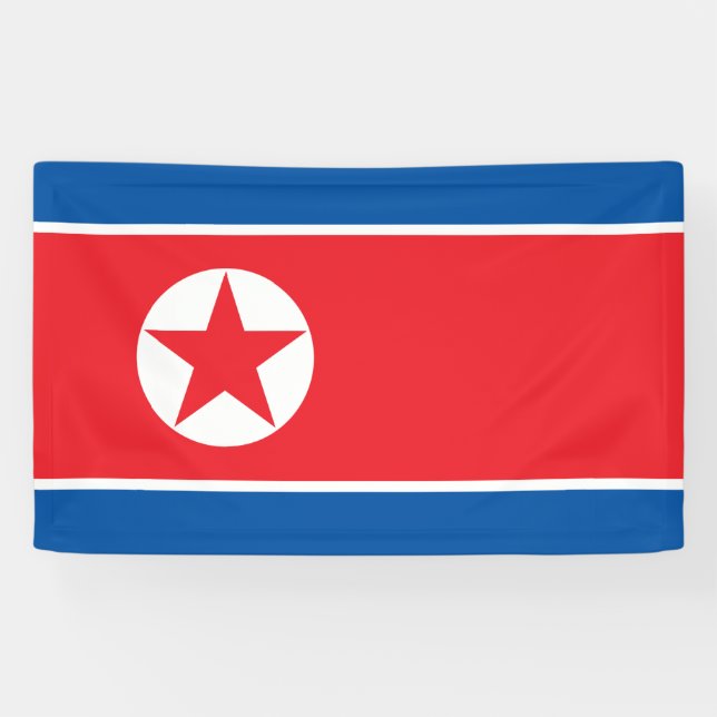 Nordkoreanische Flagge Banner (Horizontal)