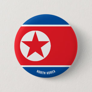 Nordkoreanische Flagge Charming Patriotic Button