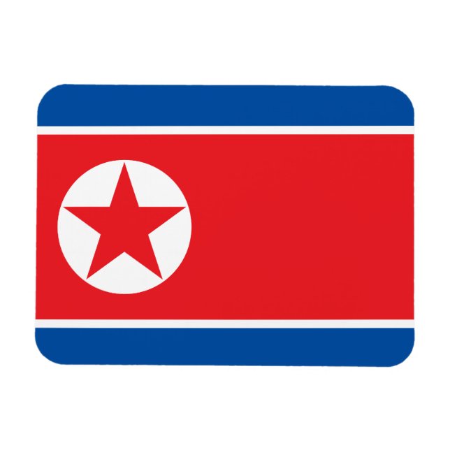 Nordkoreanische Flagge Magnet (Horizontal)