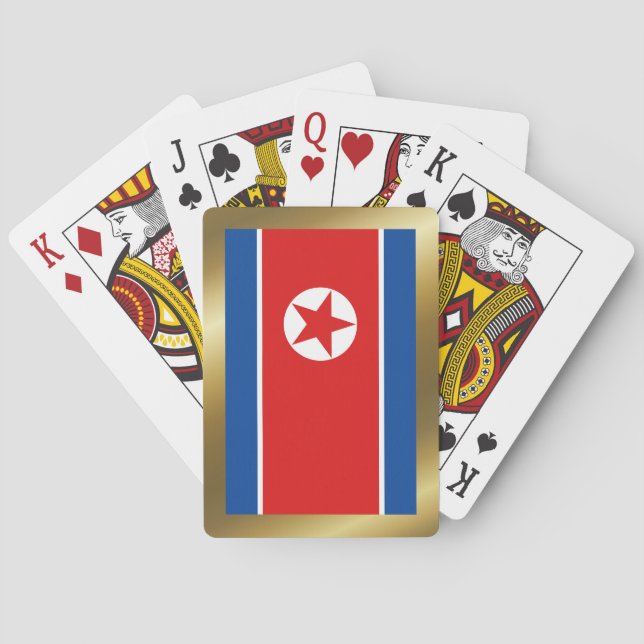 Nordkoreanische Flagge Spielkarten (Rückseite)