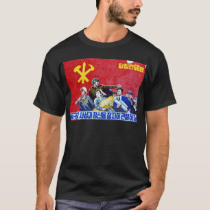 Nordkoreanisches kommunistisches Party-Plakat T-Shirt