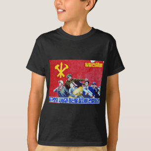 Nordkoreanisches kommunistisches Party-Plakat T-Shirt