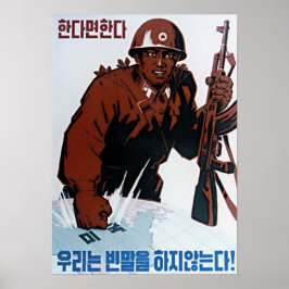 Nordkoreanisches Propagandaposter - Knock Knock Poster