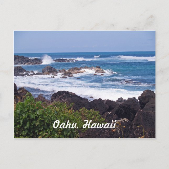 Nordküste auf der Insel Oahu in Hawaii Postkarte (Vorderseite)