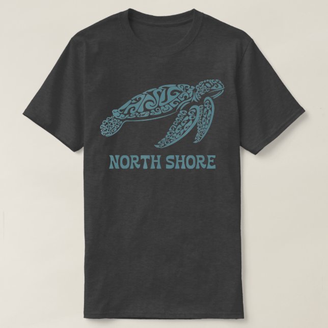 Nordküste Hawaii Hawaiianischer Meerschildkröte T-Shirt (Design vorne)