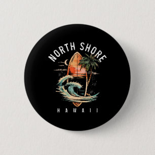Nordküste Hawaii Surfbrett Oahu Haleiwa Surfen Button