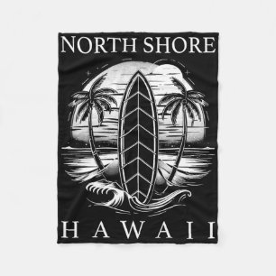 Nordküste Hawaii Surfen Hawaiianisch Oahu Vintage Fleecedecke