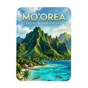 Nordküste von Moorea Französisch-Polynesien Magnet