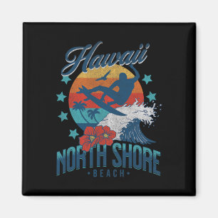 Nordküstenstrand Hawaii Surfen Vintage Hawaiianisc Magnet