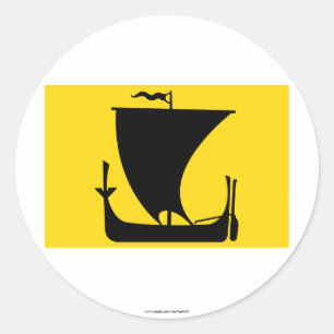 Nordland-Flagge Runder Aufkleber