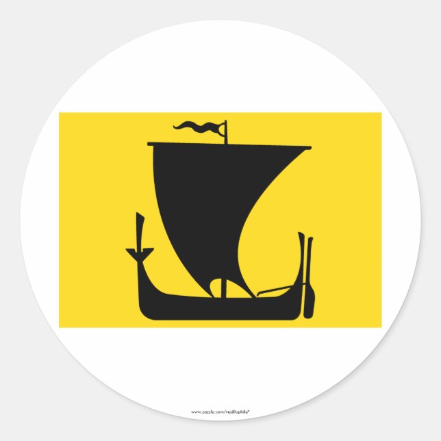 Nordland-Flagge Runder Aufkleber (Vorderseite)