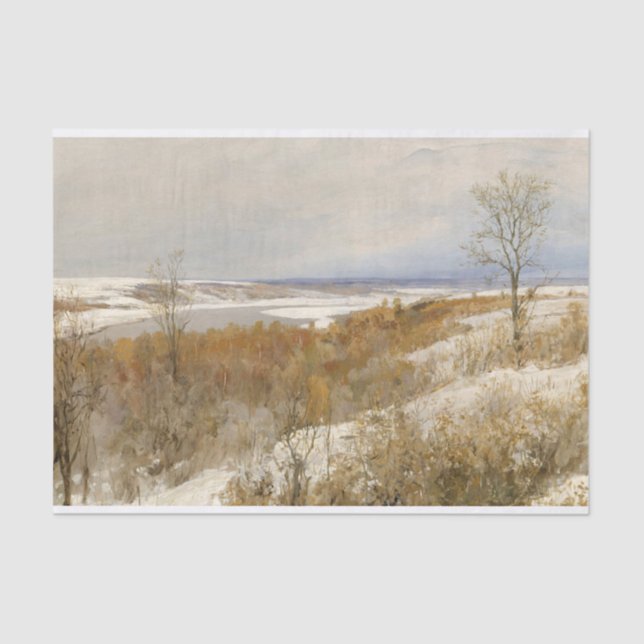 Nordlandschaft, Vasili Dmitrijevitš Polenov Seidenpapier (Vorderseite)