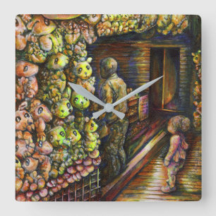 Nördlich des Zirkus Quadratische Wanduhr