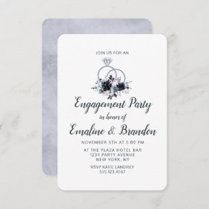 Nördliche florale Hochzeitsszenario Einladung