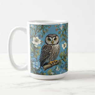 Nördliche Sägewaldohreule William Morris Inspirier Kaffeetasse