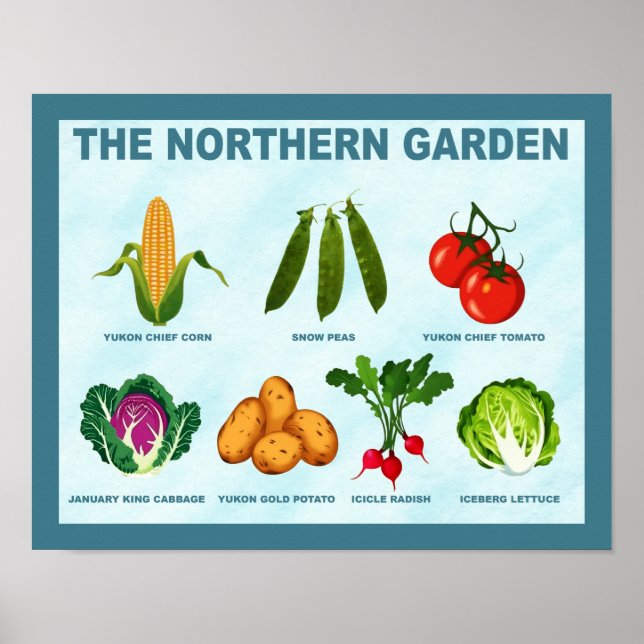Nördlicher Gemüsegarten Poster (Vorne)