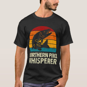 Nördlicher Hecht Flüsterer Angeln Süßwasser Sport T-Shirt