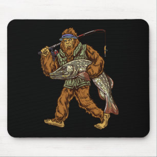 Nördlicher Hechtfischen Bigfoot-Jagd Angler 1 Mousepad