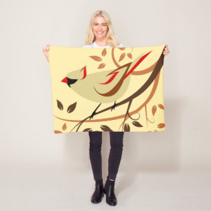 Nördlicher Kardinal Fleecedecke