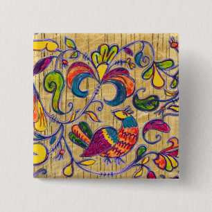 Nördlicher Vogel aus Russland Button