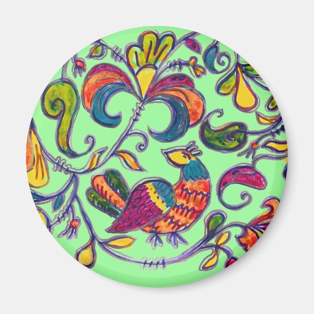 Nördlicher Vogel aus Russland Magnet (Vorne)