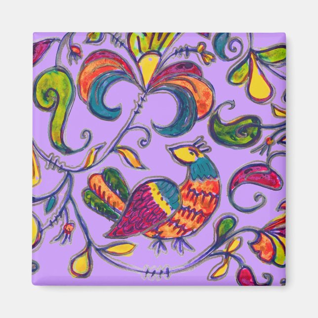 Nördlicher Vogel aus Russland Magnet (Vorne)