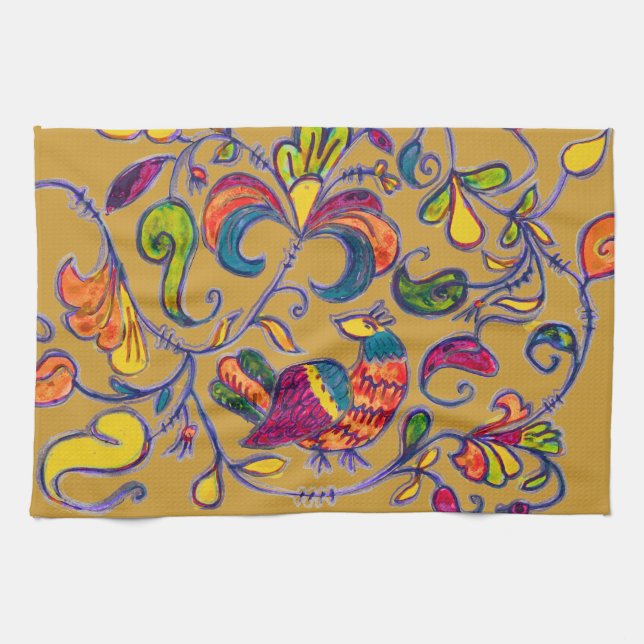 Nördlicher Vogel Küchentuch (Horizontal)