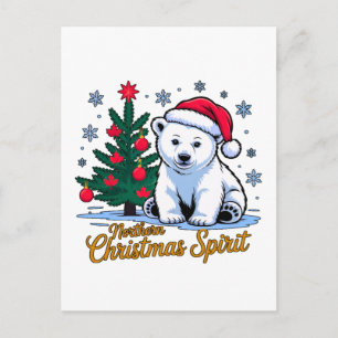 Nördlicher Weihnachtsgeist & Kanadisches Weihnacht Postkarte