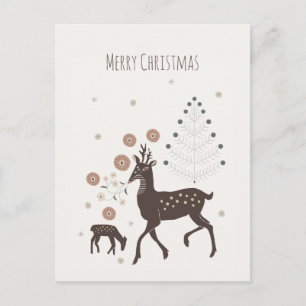 Nördlicher Winterwaldhirsche Postkarte