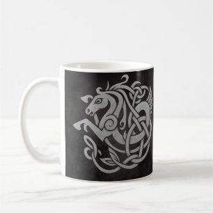 Nördliches mythisches Pferdeknoten-Design Kaffeetasse