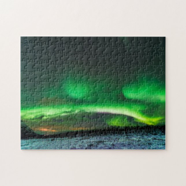 Nordlicht-Aurora Borealis Abisko Schweden Puzzle (Horizontal)