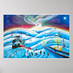 Nordlicht-Aurora borealis, die G Bruce malen Poster