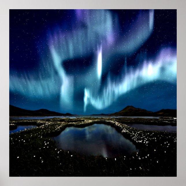 Nordlicht Borealis Norwegen durch Heilung der Lieb Poster (Vorne)