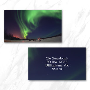 Nordlicht-Foto Visitenkarte