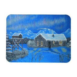 Nordlicht-Kabine Magnet