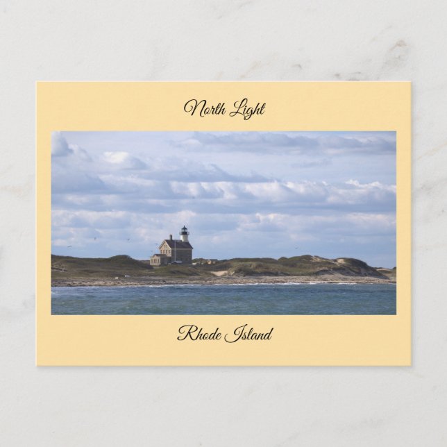 Nordlicht-Leuchtturm Rhode Island Postkarte (Vorderseite)