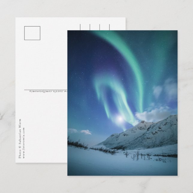 Nordlicht Postkarte (Vorne/Hinten)
