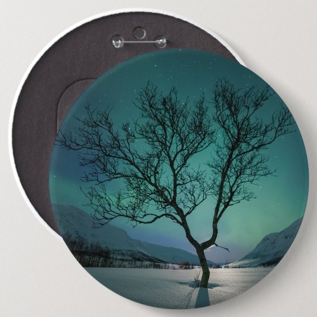 Nordlicht-Souvenir  Button (Vorne & Hinten)
