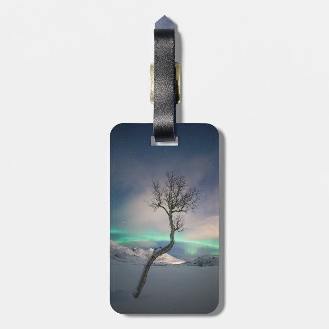 Nordlichtbaum Gepäckanhänger (Rückseite vertikal)