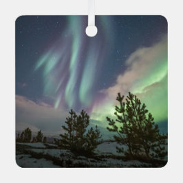 Nordlichtbäume Ornament Aus Metall