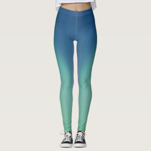 Nordlichtblaues Übergrün Leggings