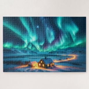 Nordlichter - atemberaubende Landschaftliche Lands Puzzle