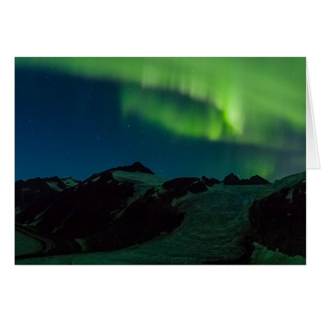 Nordlichter auf Juneau Icefield (freier Raum nach (Vorderseite (Horizontal))