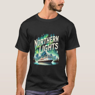 Nordlichter Aurora Blick Urlaub Alaska Ala T-Shirt
