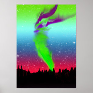 Nordlichter - Aurora Borealis Poster