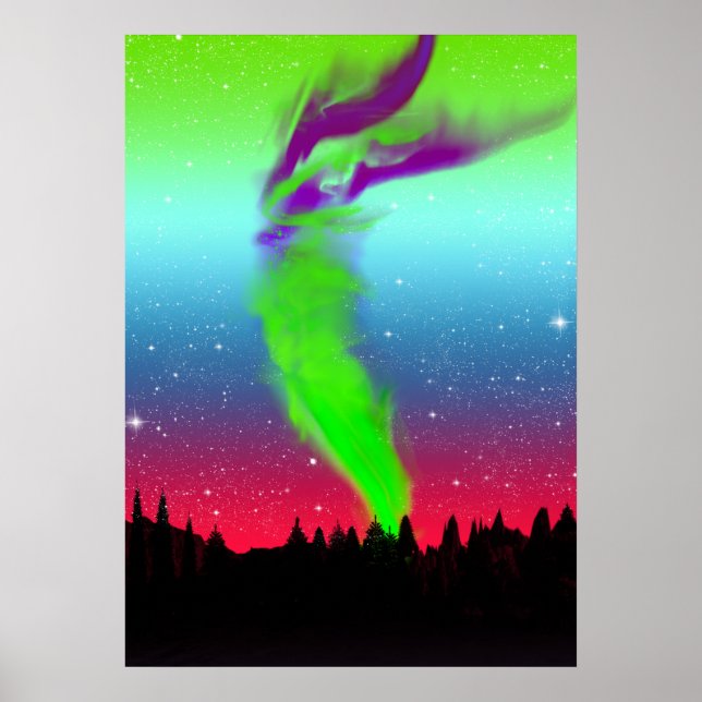 Nordlichter - Aurora Borealis Poster (Vorne)