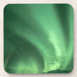 Nordlichter, Aurora borealis, über Vorgebirge Getränkeuntersetzer