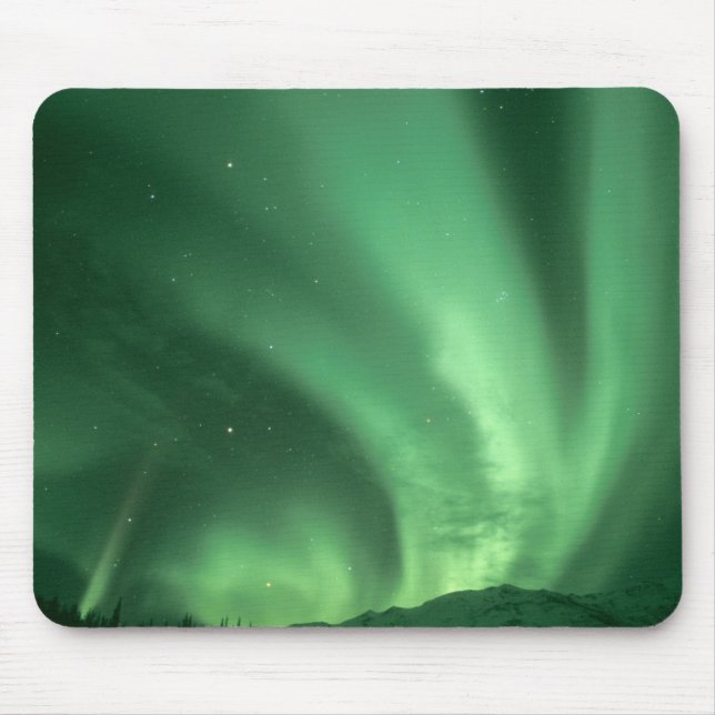 Nordlichter, Aurora borealis, über Vorgebirge Mousepad (Vorne)