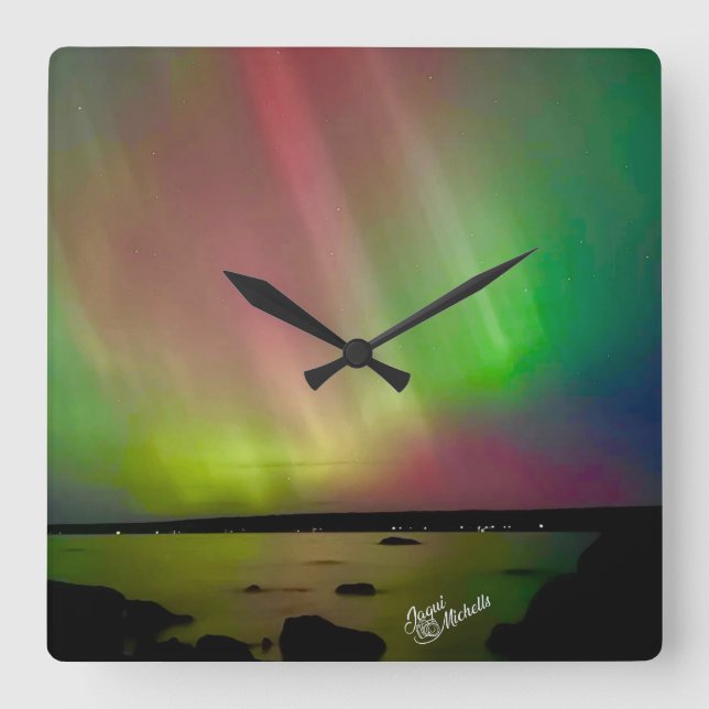 Nordlichter Aurora Borealis Uhr (Vorderseite)